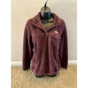L.L.Bean Sweater Fleece Pullover 1/4 Jacket Women's Medium Purple Style 505112